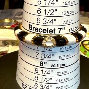 Black and White Enamel Bracelet